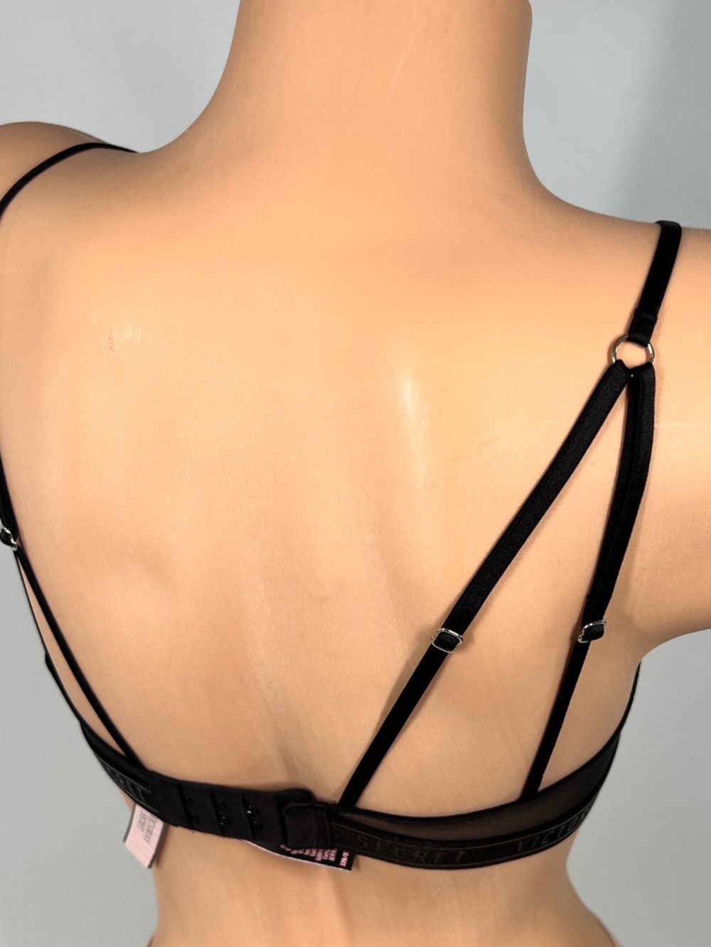 Victoria's Secret Sleek Black High Neck Wire Top Bra 32B NEW - Picture 5 of 16